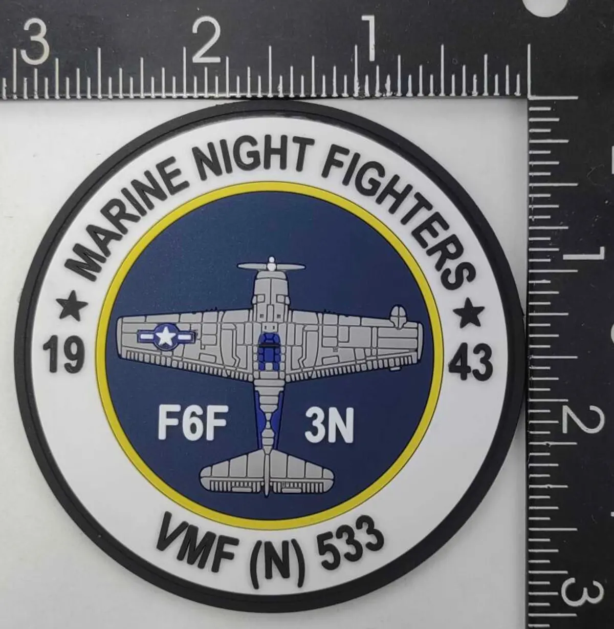 Official Vmf(N)-533 Hawks F6f Night Fighters Pvc Patch 1