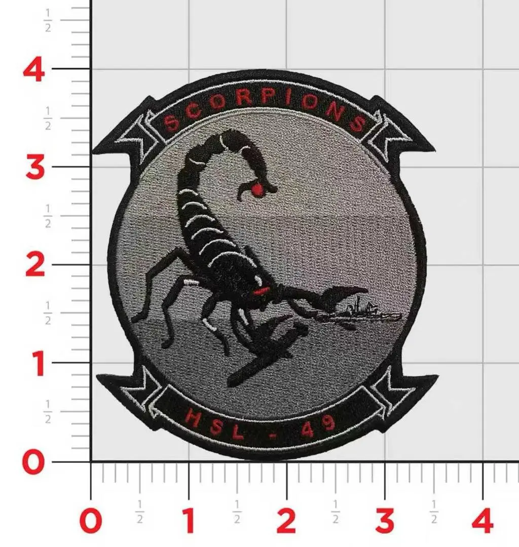Officially Licensed Us Navy Hsl-49 Scorpions Squadron Patch 1