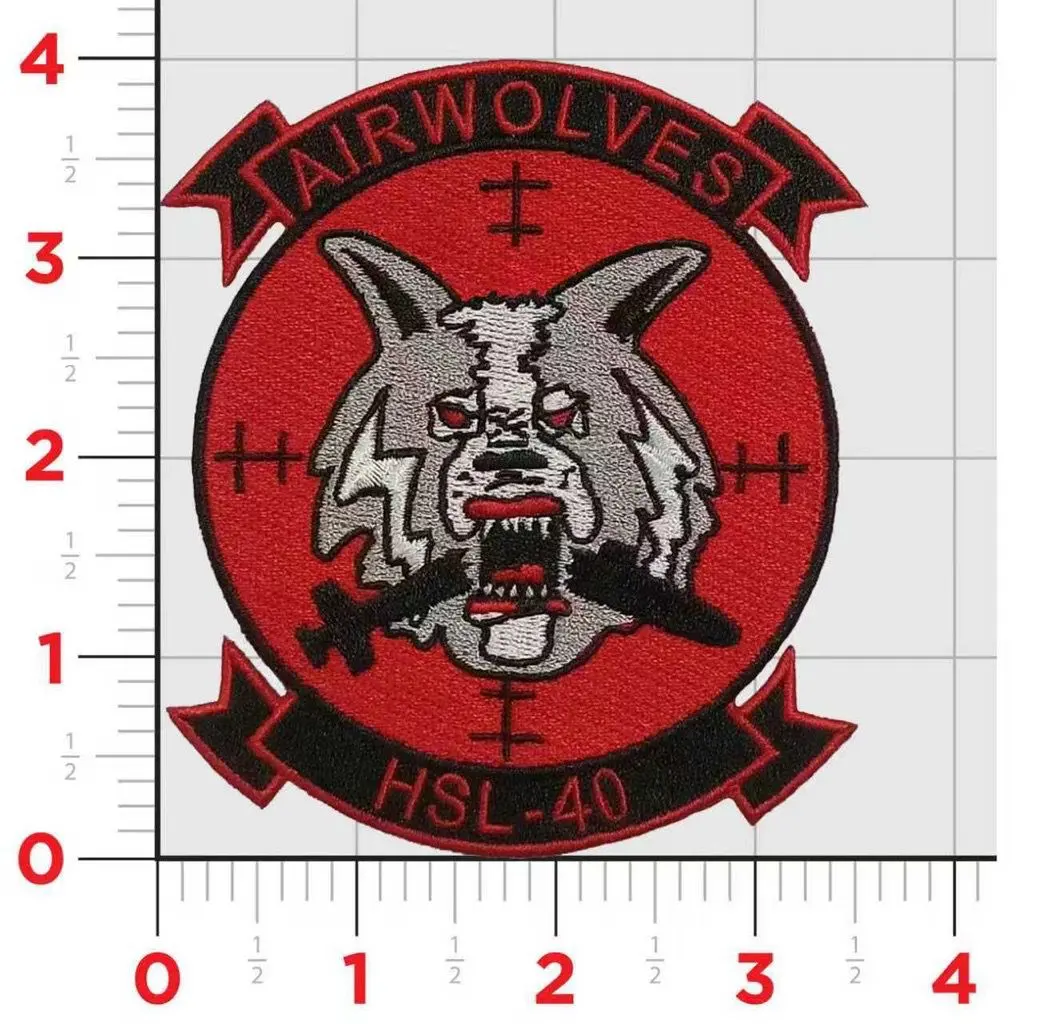 Officially Licensed Us Navy Hsl-40 Airwolves Squadron Patch 1