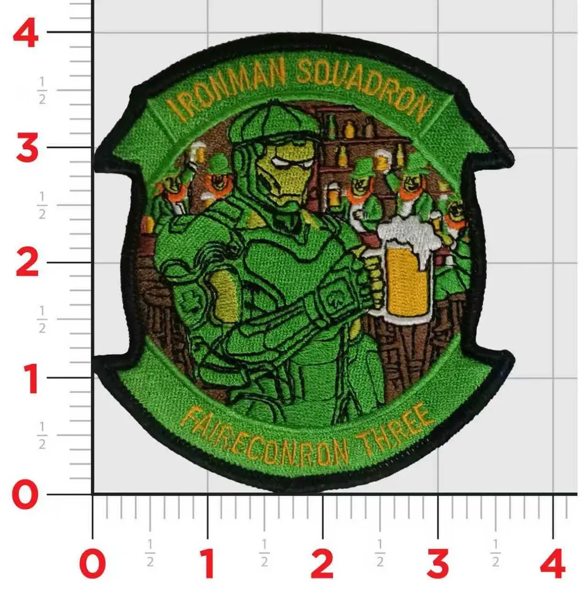 Official Us Navy Vq-3 Ironmen St. Patricks Day Patch 1