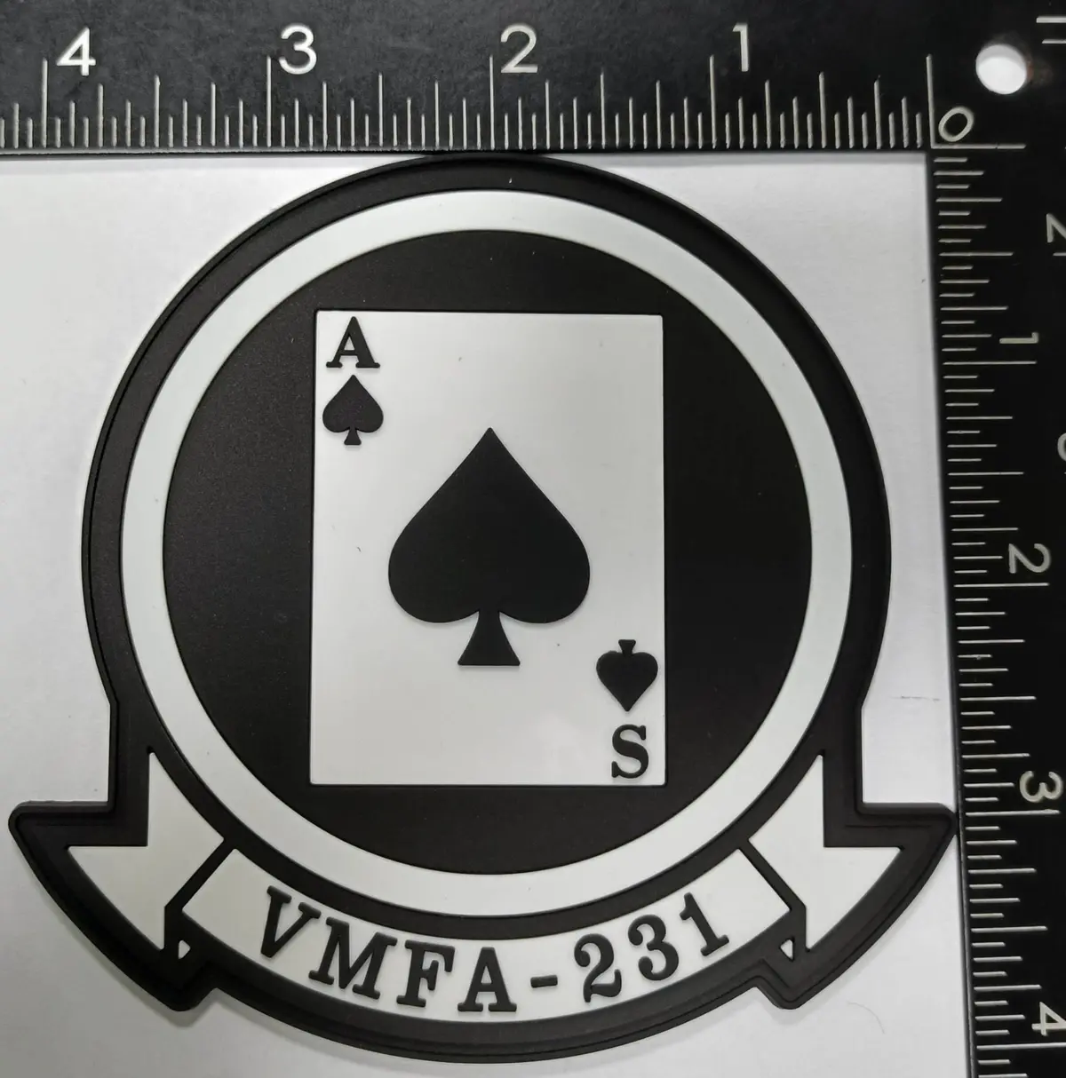 Officially Licensed Usmc Vmfa-231 Ace Of Spades Pvc Glow Patch 1