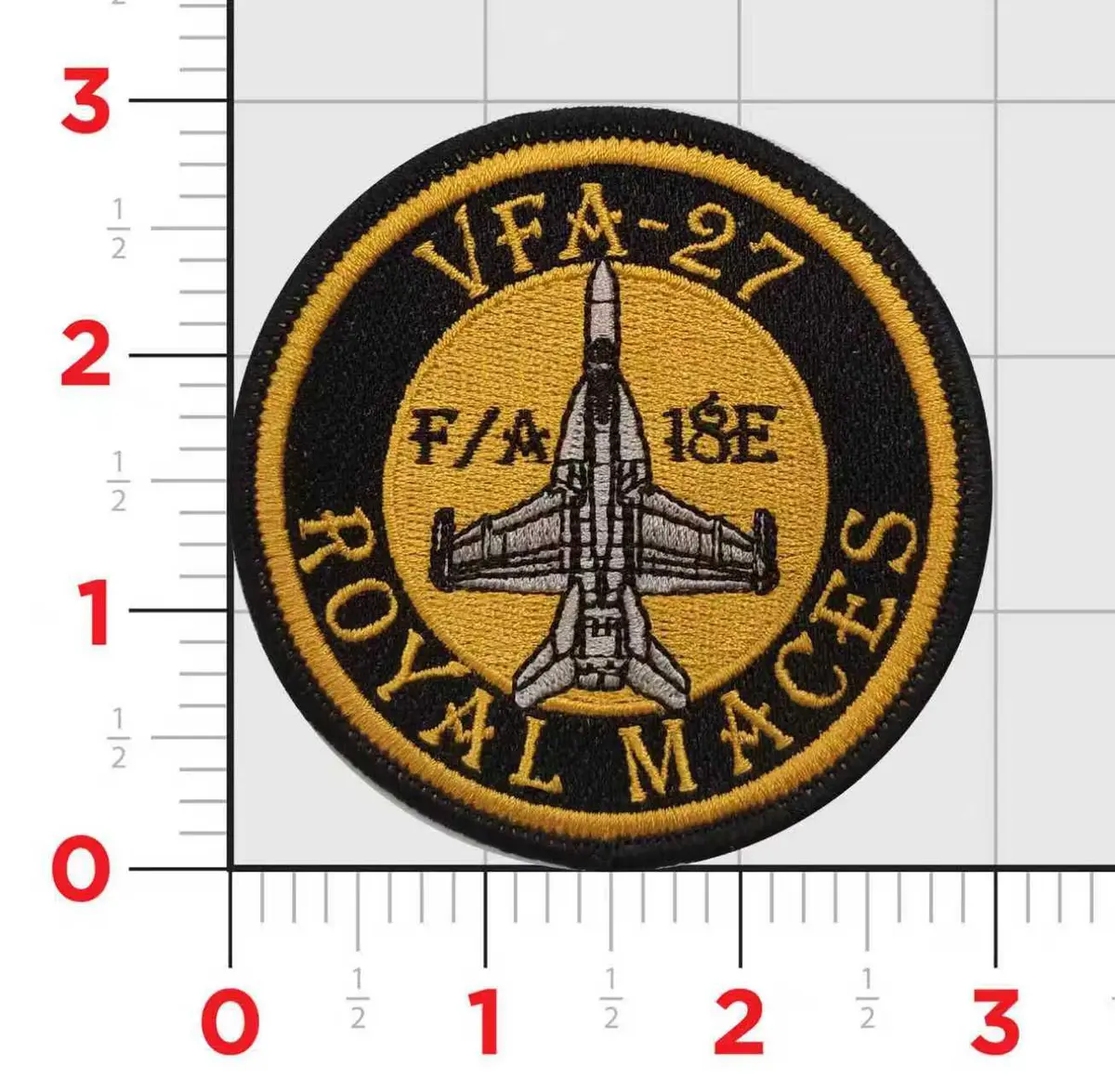 Official Vfa-27 Royal Maces F/A-18E Superhornet Shoulder Patch 1