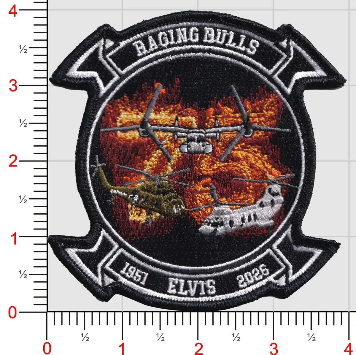 Official Vmm-261 Raging Bulls 75Th Anniversary Patch 1