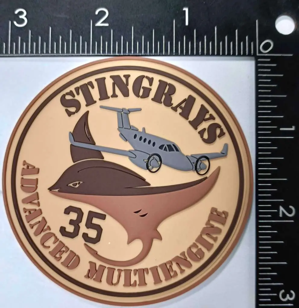 Official Vt-25 Stingrays Advanced Multi-Engine Pvc Tan Patch 1