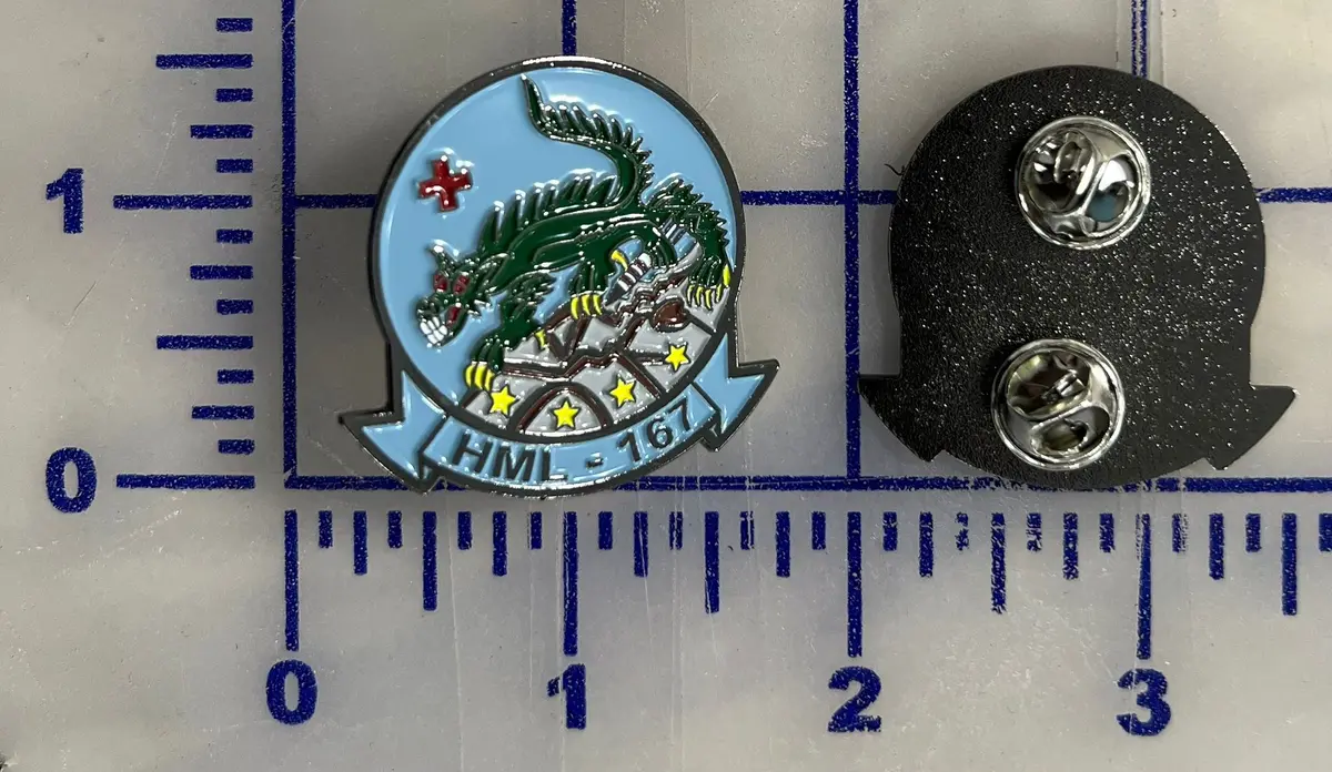 Officially Licensed Usmc Hml-167 Warriors Pins 1