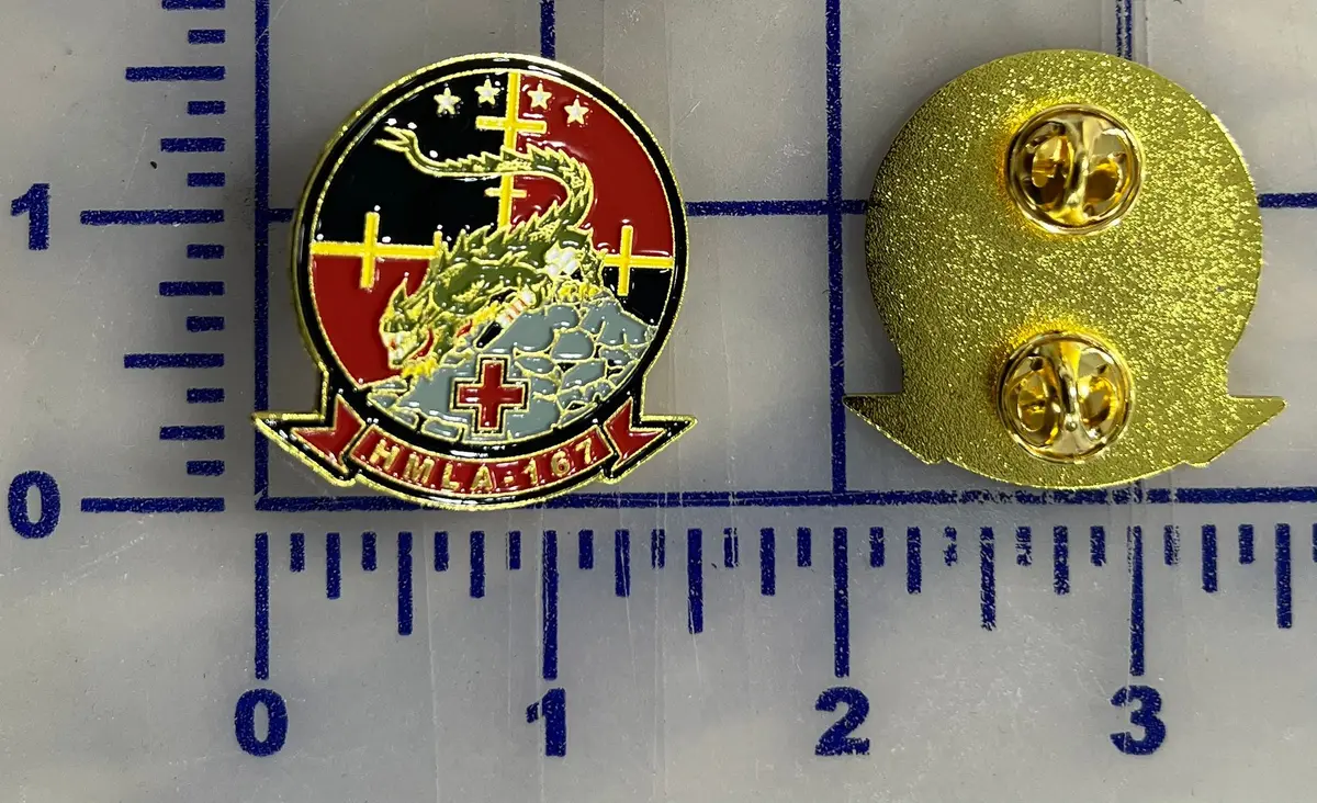 Officially Licensed Usmc Hmla-167 Pins 1