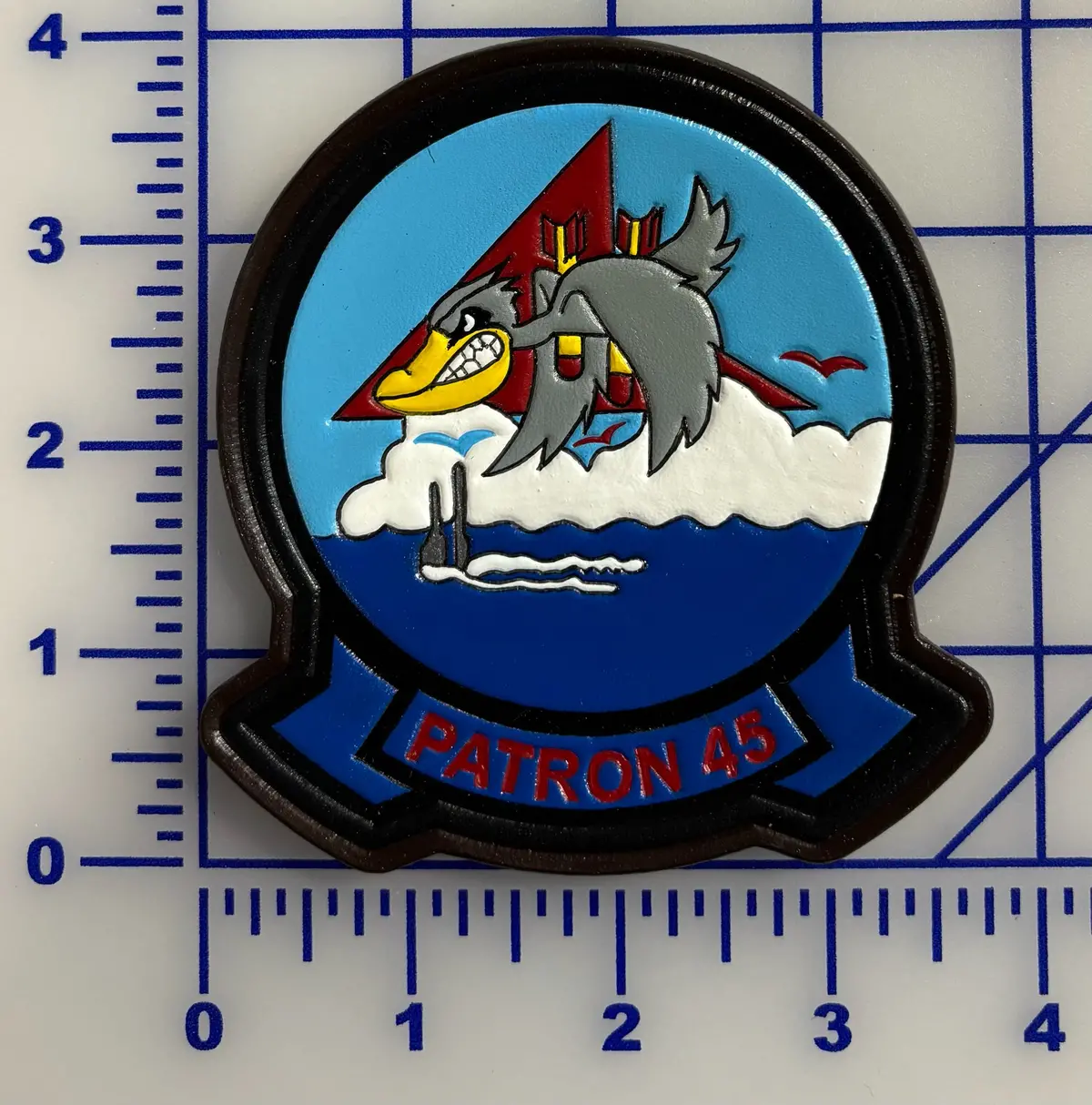 Officially Licensed Us Navy Vp-45 Pelicans Leather Squadron Patch 1