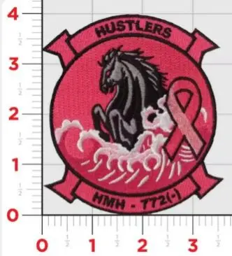 Official Hmh-772 Hustlers Cancer Awareness Patch 1