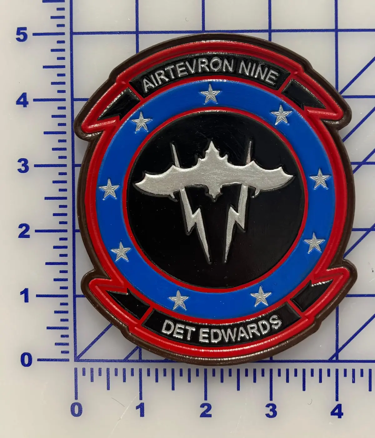 Officially Licensed Us Navy Vx-9 Vampires Det Edwards Leather Patches 1