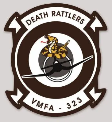 Officially Licensed Usmc Vmfa-323 Death Rattlers Squadron Sticker 2