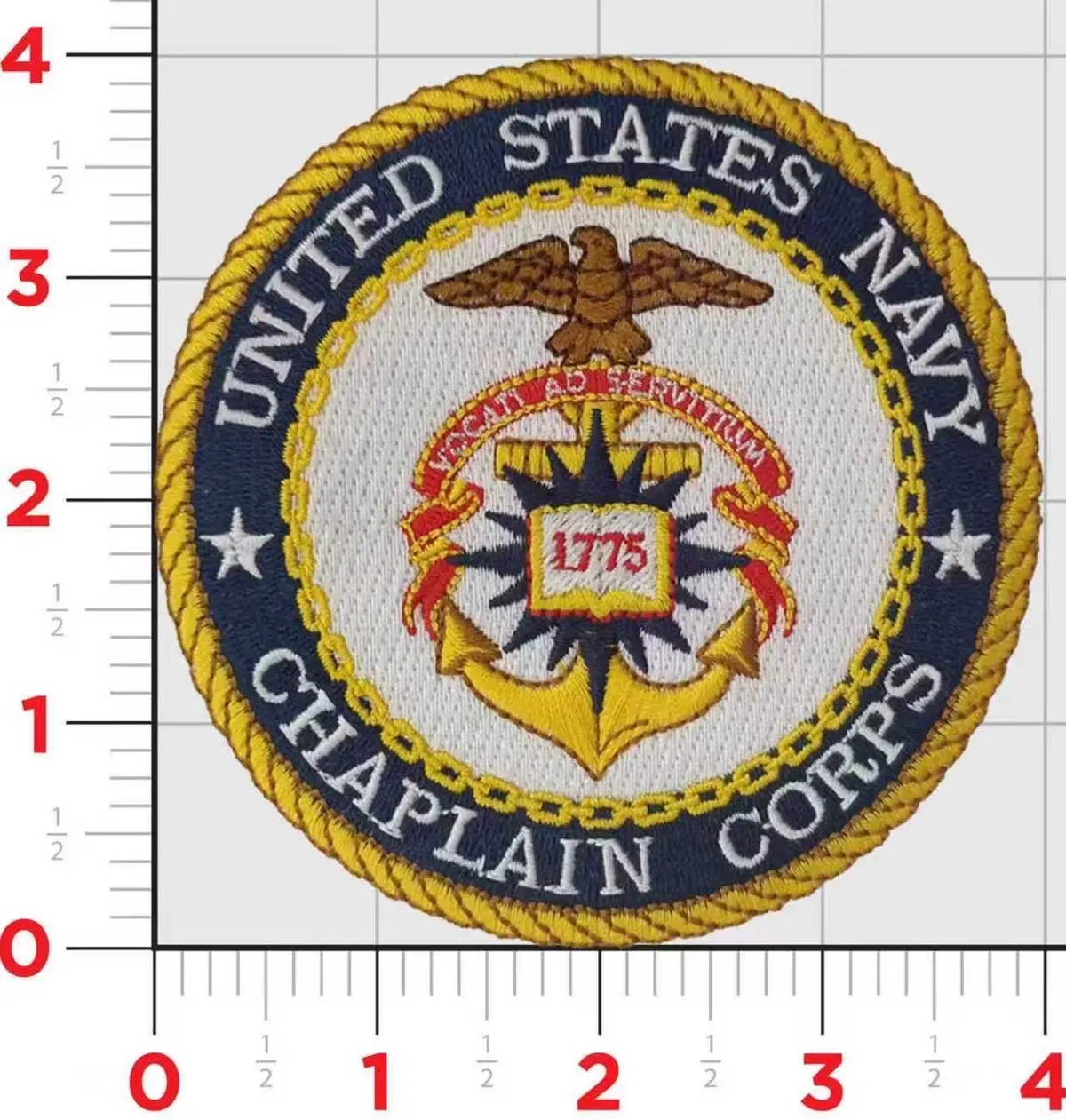 Officially Licensed Us Navy Chaplain Corps Shoulder Patch 2