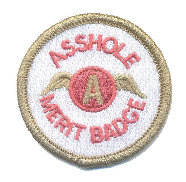 A**Hole Merit Badge Patch 1