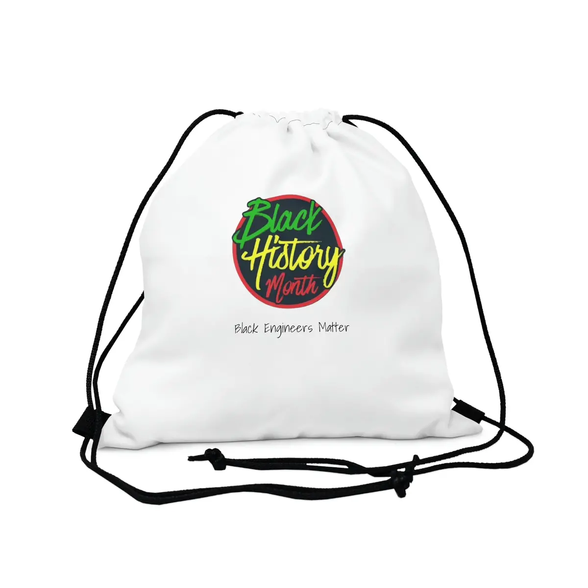 Black Engineers Matter Drawstring Bag 1