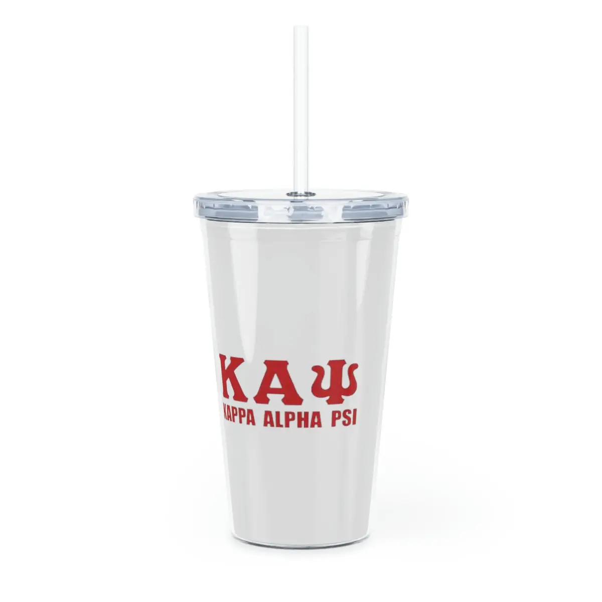 Kappa Alpha Psi Plastic Tumbler With Straw 1