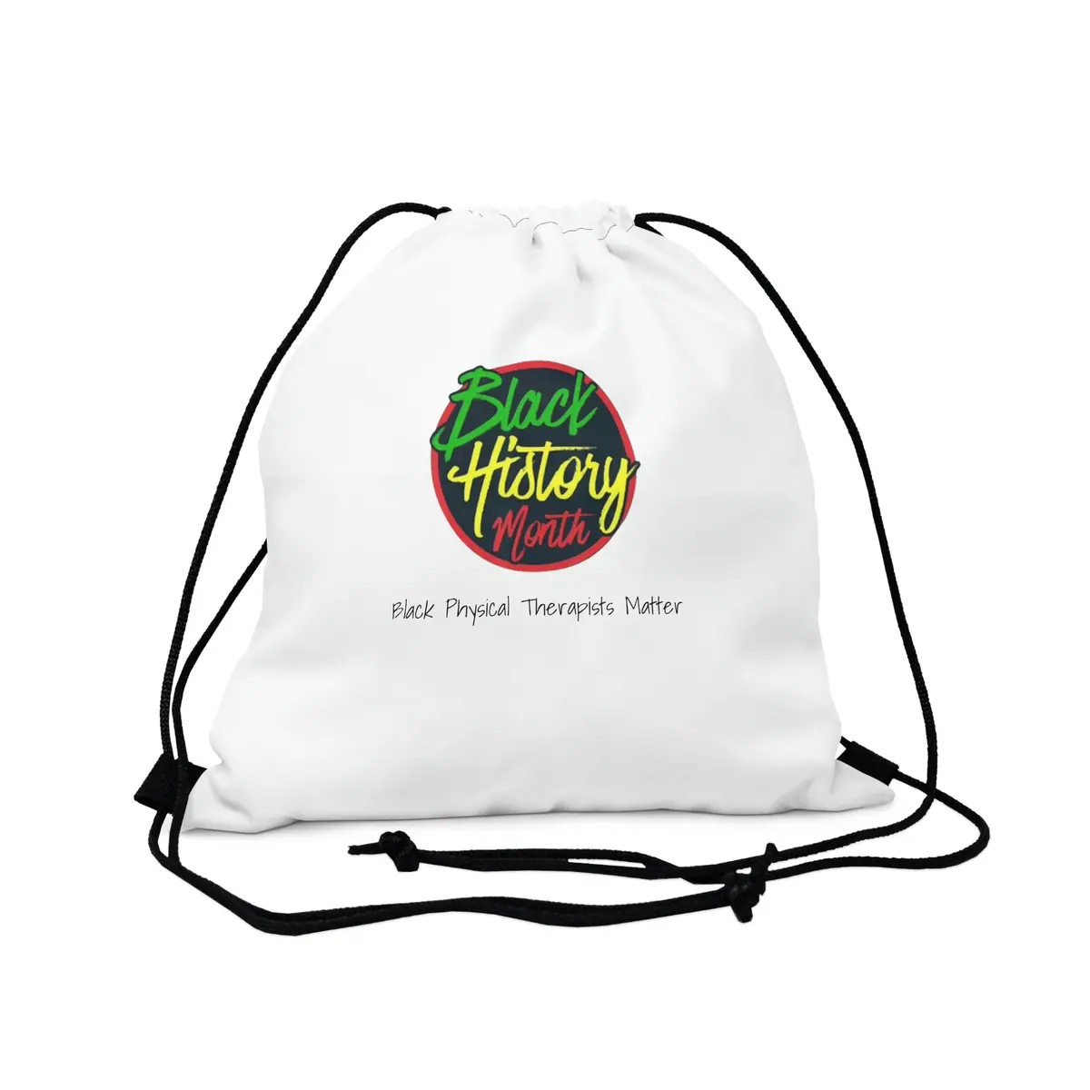 Black Physical Therapists Matter Drawstring Bag 1