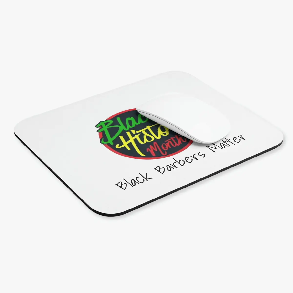 Black Barbers Matter Mouse Pad (Rectangle) 1