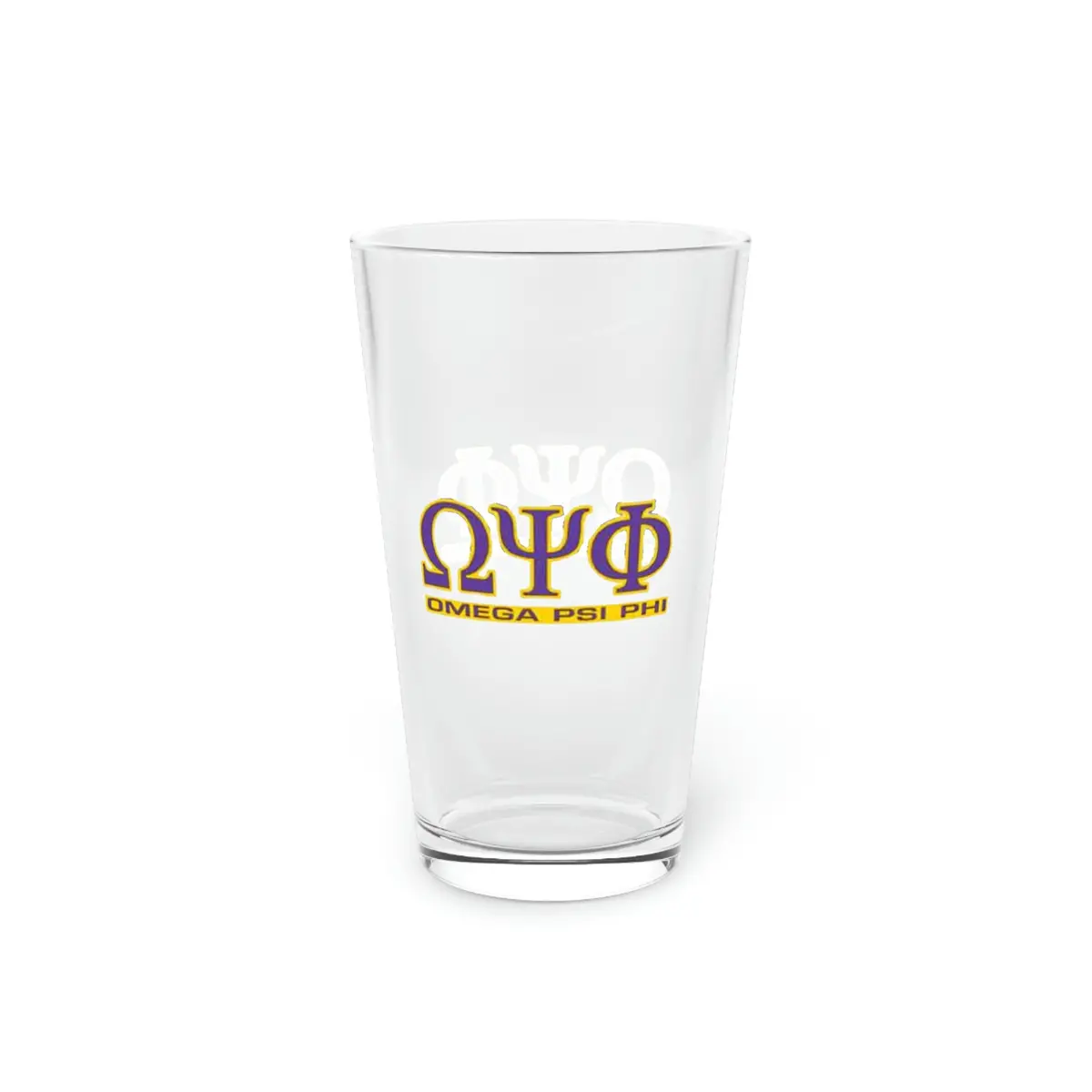 Omega Psi Phi Pint Glass, 16Oz 1