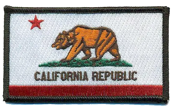 California Flag Ball Cap Patch 1