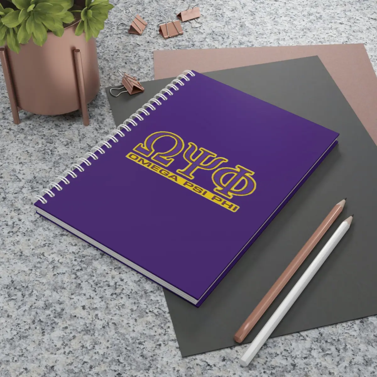 Omega Psi Phi Spiral Notebook 1