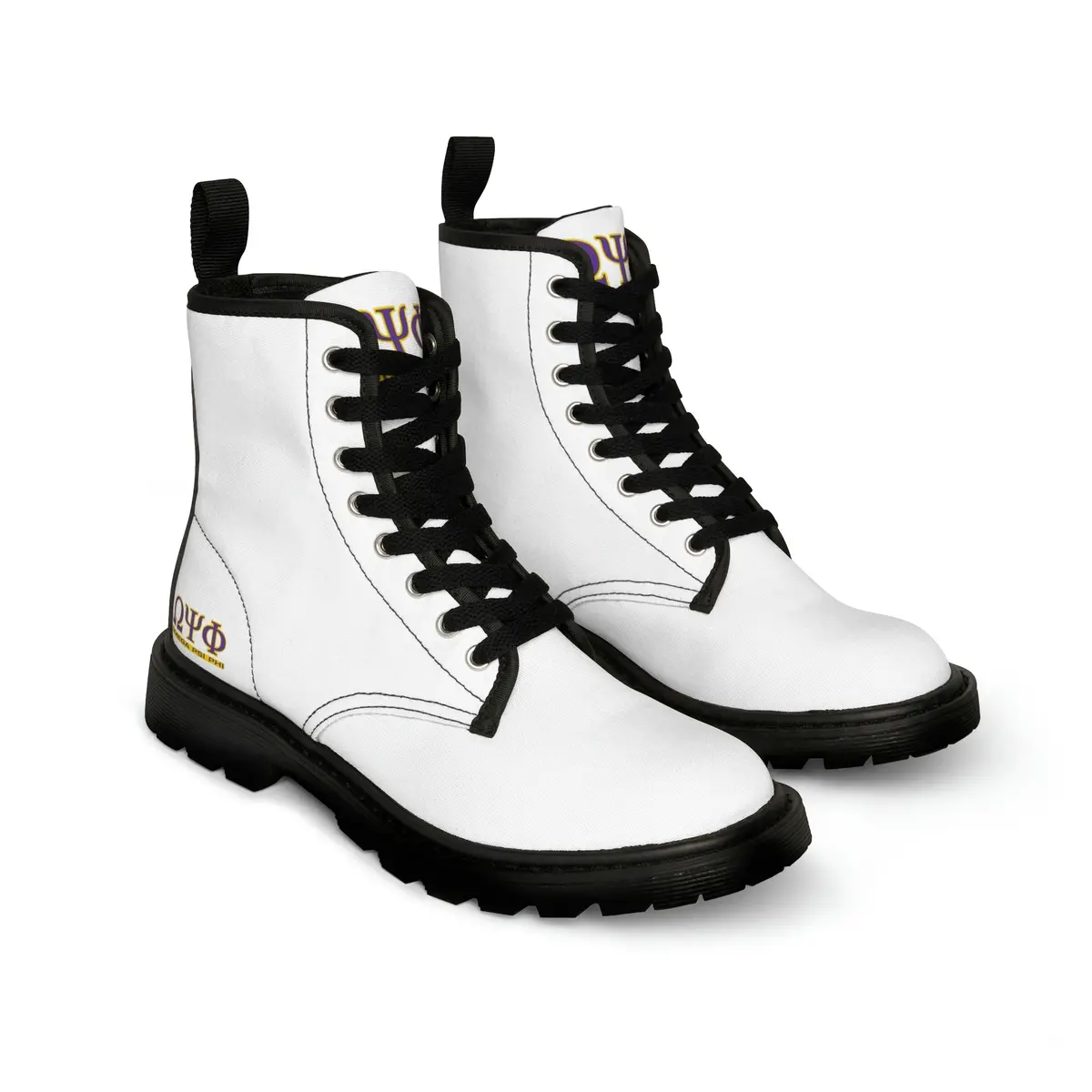 Omega Psi Phi Men's Canvas Boots 1