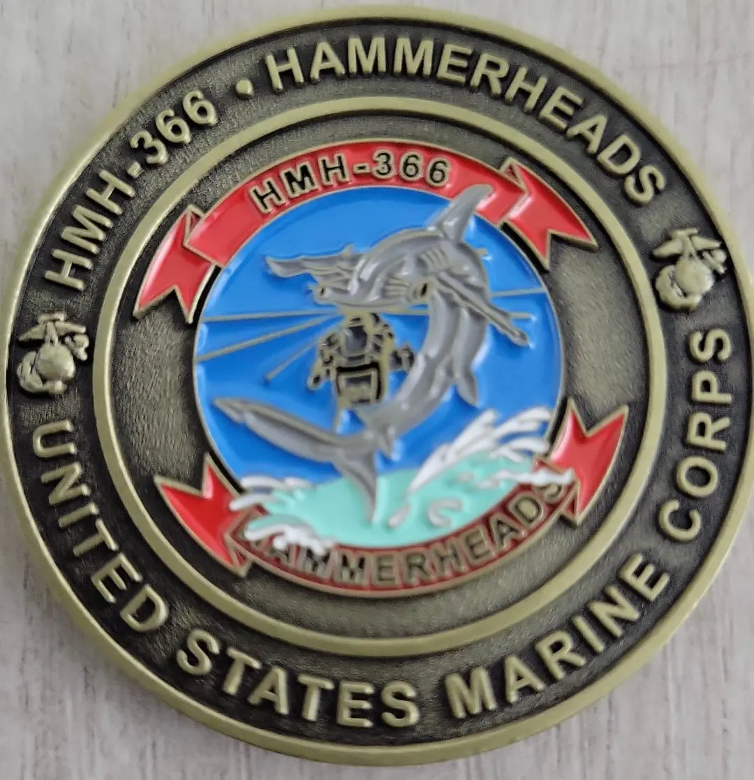 Officially Licensed Hmh-366 Hammerheads Coin 1