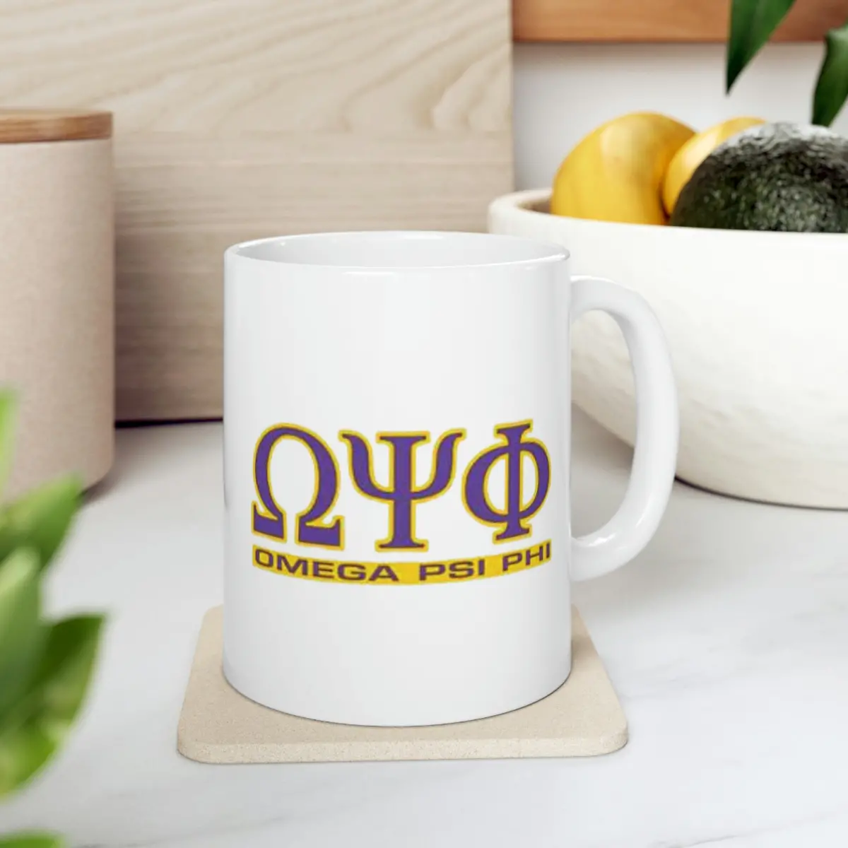 Omega Psi Phi Ceramic Mug 11Oz 1