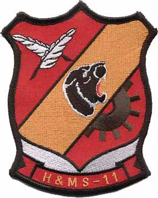 Officially Licensed Usmc H&Ms-11 Patch 1