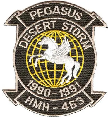 Officially Licensed Usmc Hmh-463 Pegasus Desert Storm Patch 1