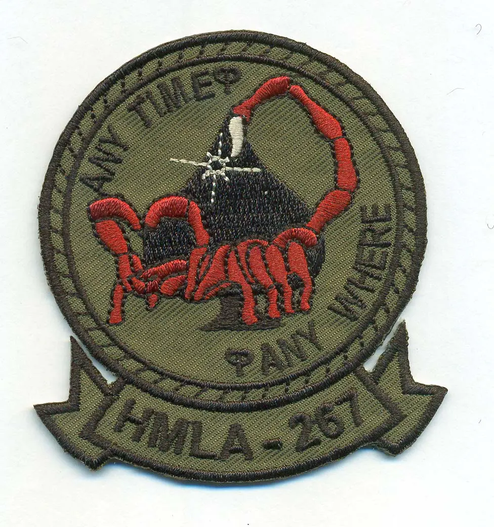 Officially Licensed Usmc  Hmla-267 Stingers Od Patch 1