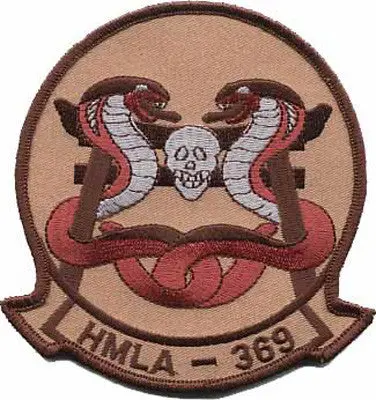 Officially Licensed Usmc Hmla-369 Gunfighters Desert Tan Patch 1