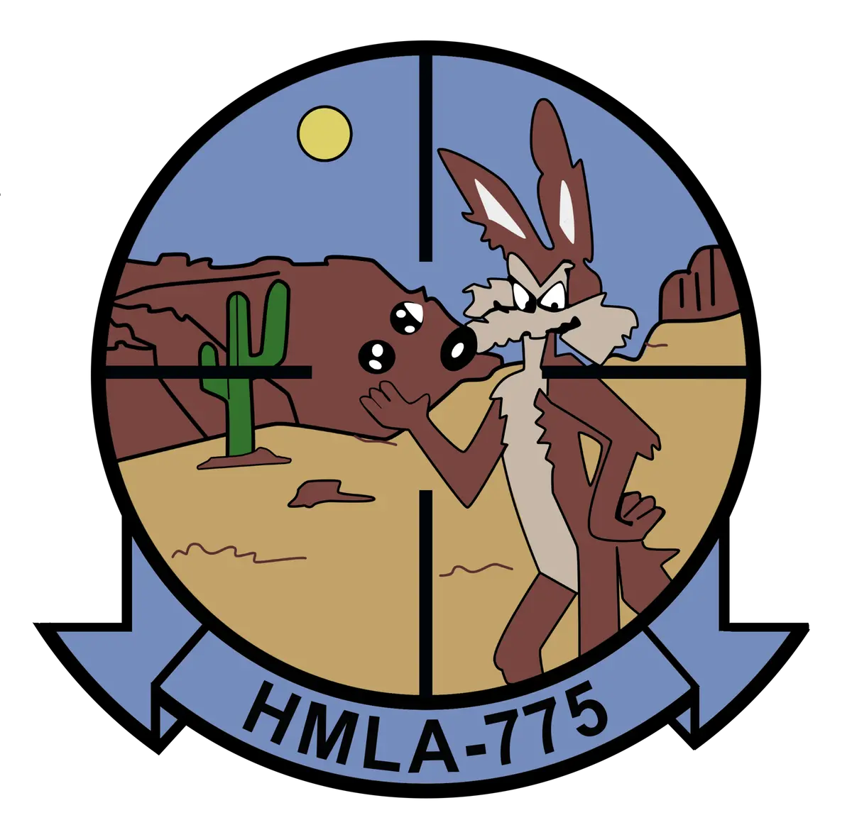 Officially Licensed Usmc Hmla-775 Coyotes Sticker 1