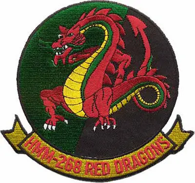 Officially Licensed Usmc Hmm-268 Red Dragons Patch 1