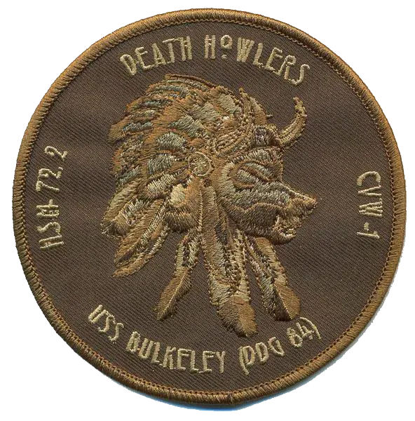 Official Us Navy Hsm-72.2 Death Howler Brown Patch 1
