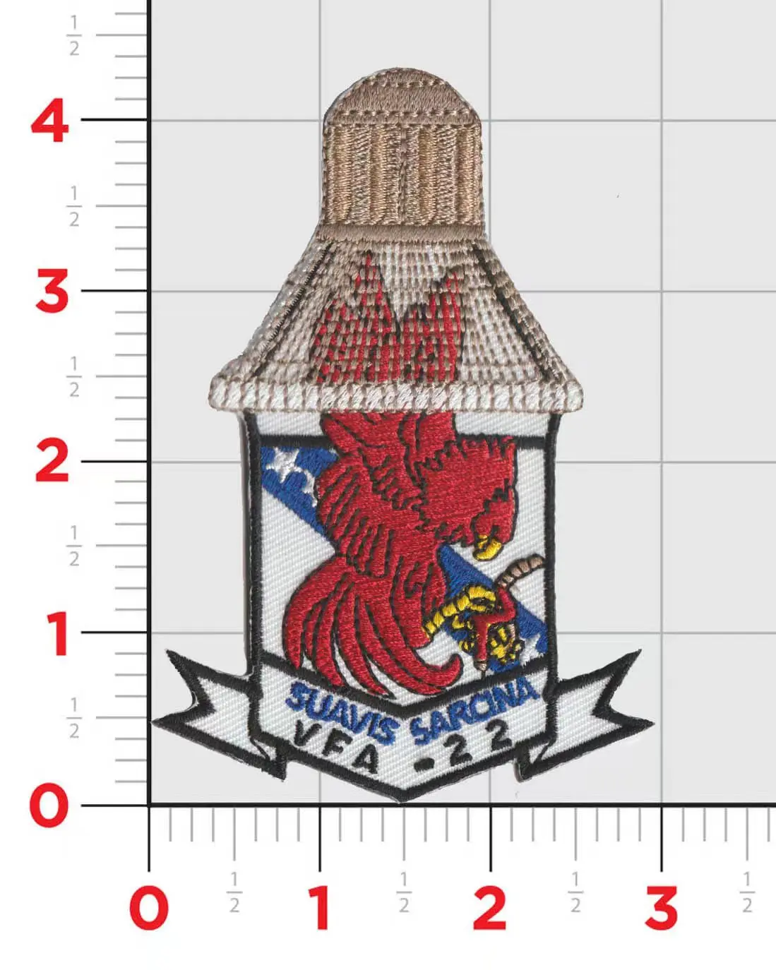 Officially Licensed Us Navy Vfa-22 Red Cocks Refueler Patches 1