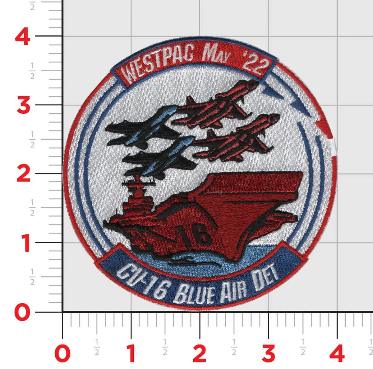 Official Vfa-41 Black Aces Cv-16 Blue Air Det Westpac 2022 Patch 1