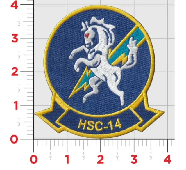 Officially Licensed Us Navy Hsc-14 Chargers Squadron Patches 1