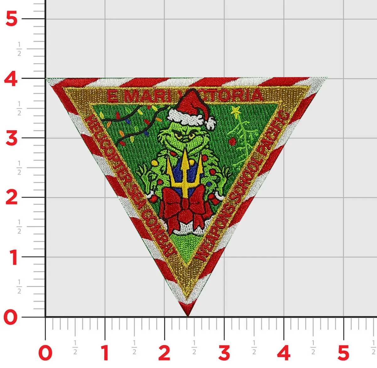 Official Helicopter Sea Combat Weapons School Pacific Hscwsp Christmas Patch 1