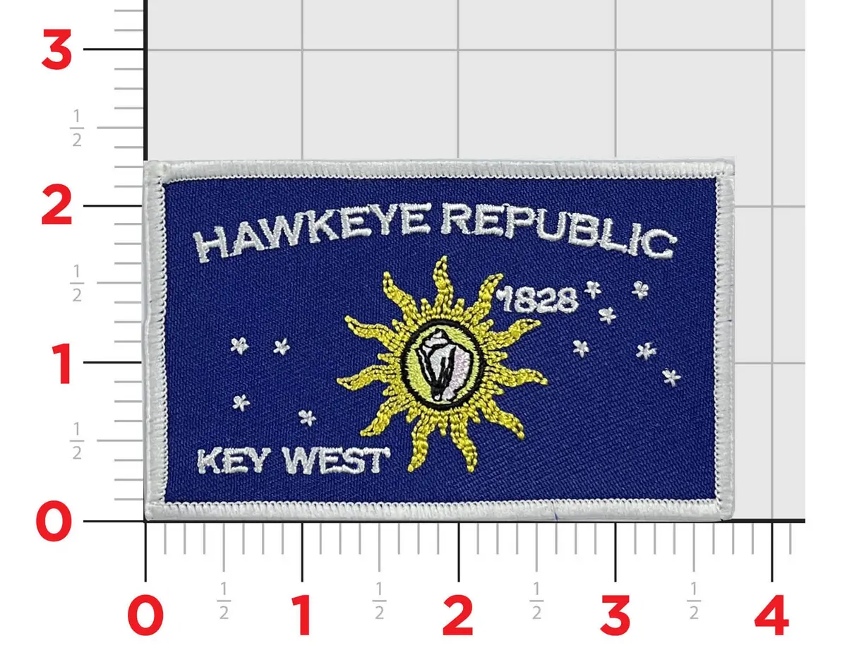 Official E-2 Hawkeye Republic Key West Flag Patch 1