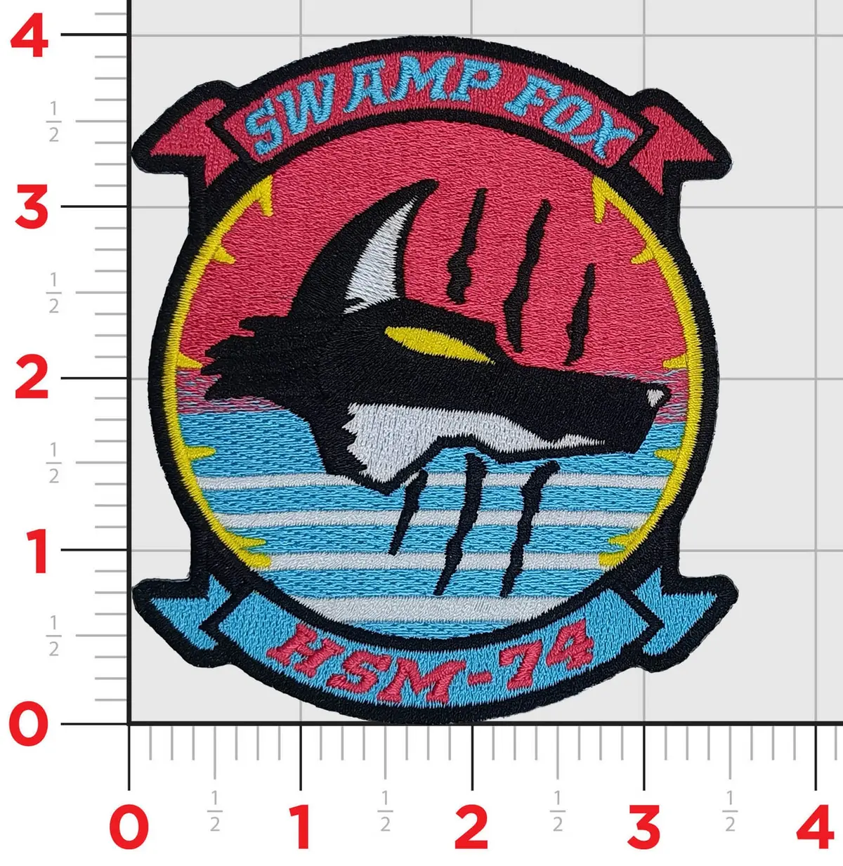 Hsm-74 Swamp Fox Miami Vice Chest Patch 1
