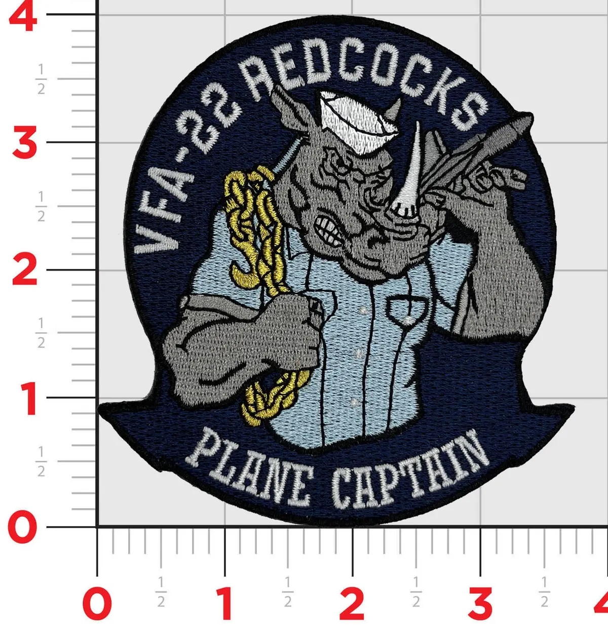 Official Vfa-22 Redcocks Plane Captain Patch 1