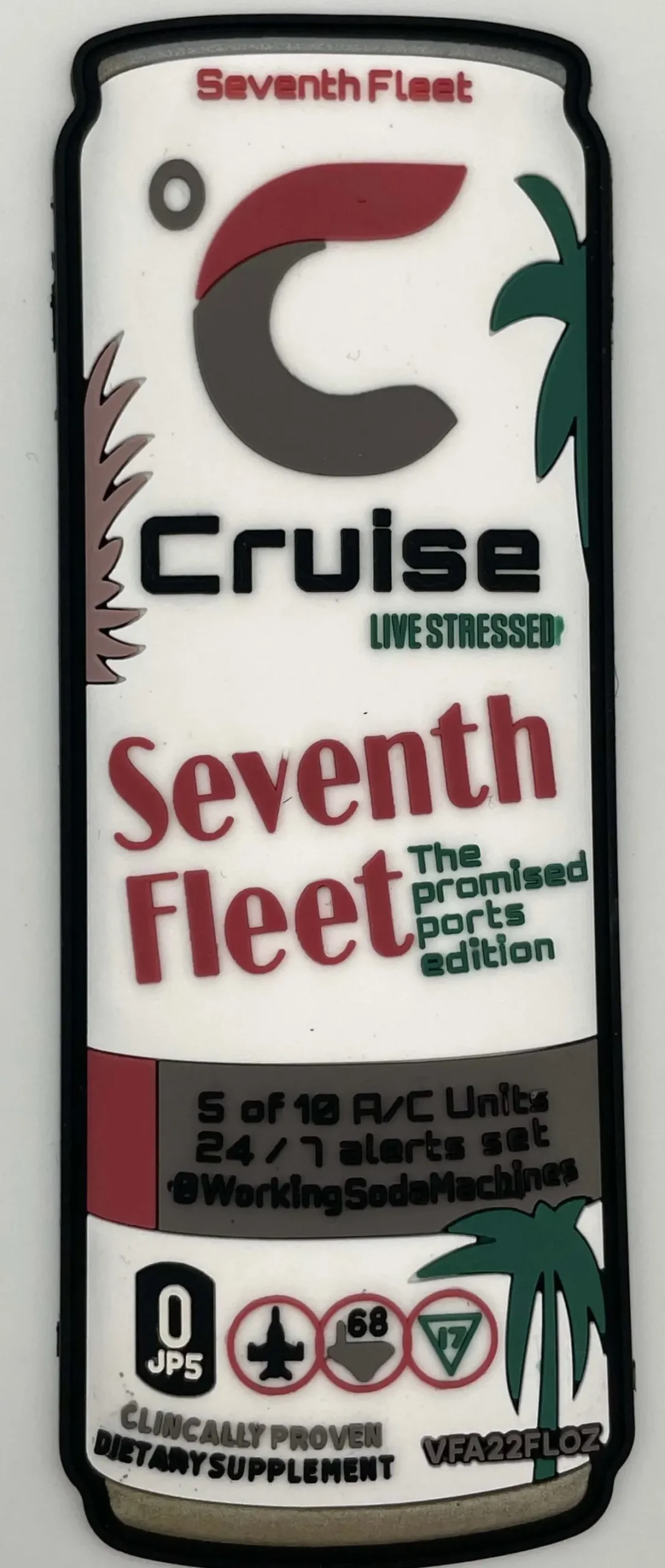 Official Vfa-22 Redcocks 7Th Fleet Cruise Pvc Patch 1