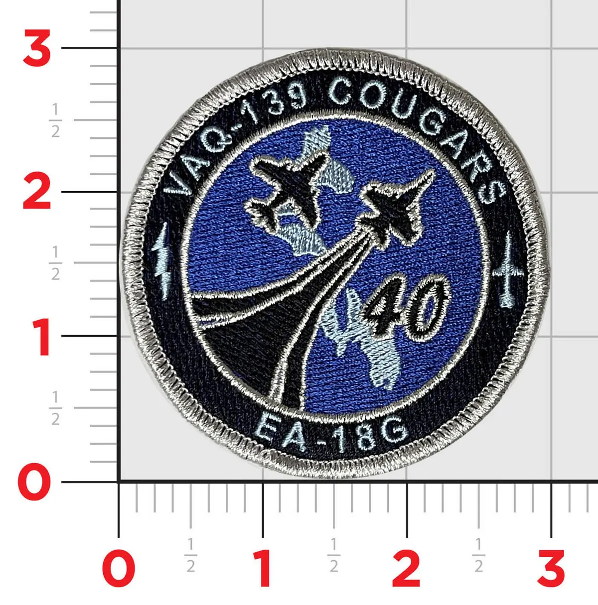 Official Vaq-139 Cougars 40Th Anniversary Shoulder Patch 1