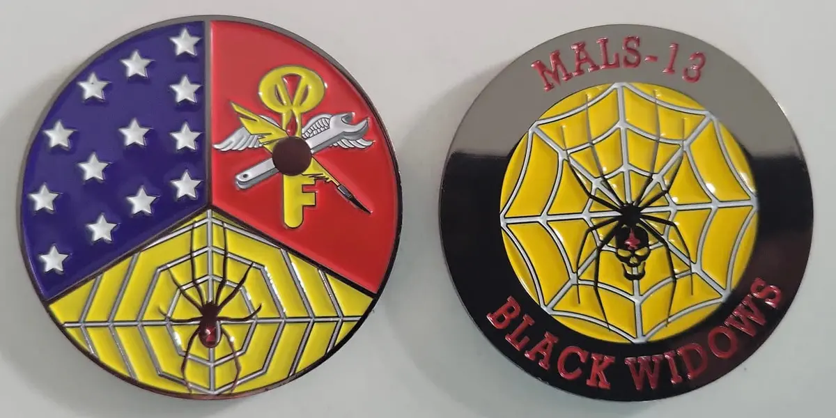 Officially Licensed Mals-13 Black Widows Coin 1