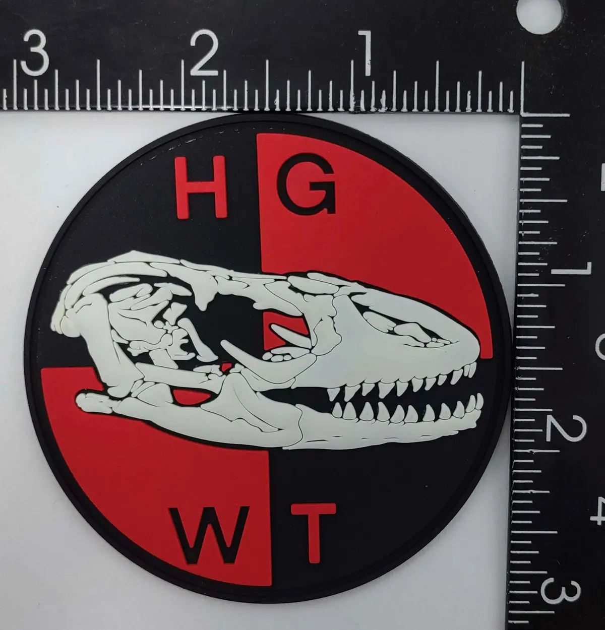 Official Hmla-167 Hgwt Dragon Skull Pvc Patch 1
