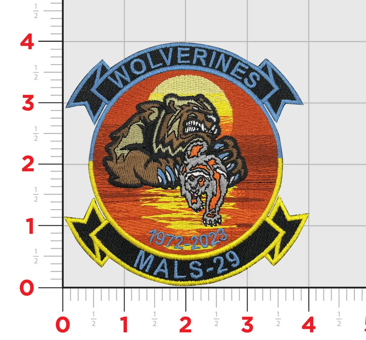 Official Mals-29 Wolverines Sunset Patch 1