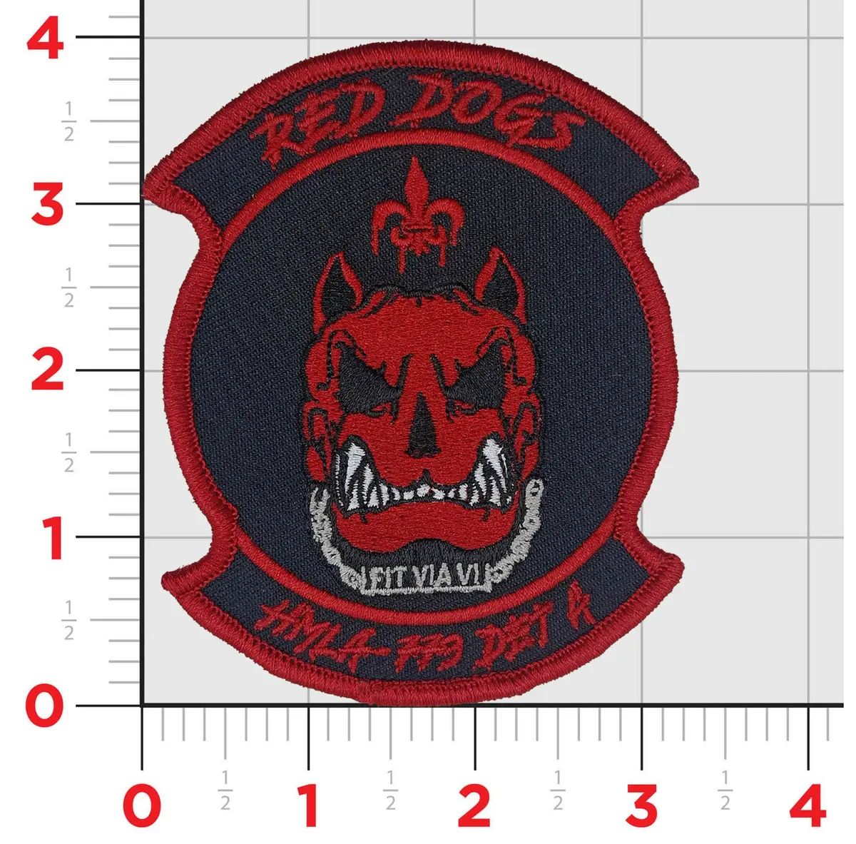 Official Hmla-773 Det A Red Dogs Halloween Patches 1