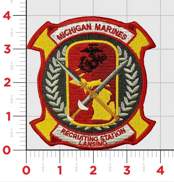 Official Usmc Recruiting Station Lansing Michigan Patch 1