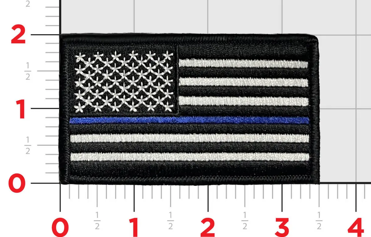 Thin Blue Line American Flag Police Patch 1