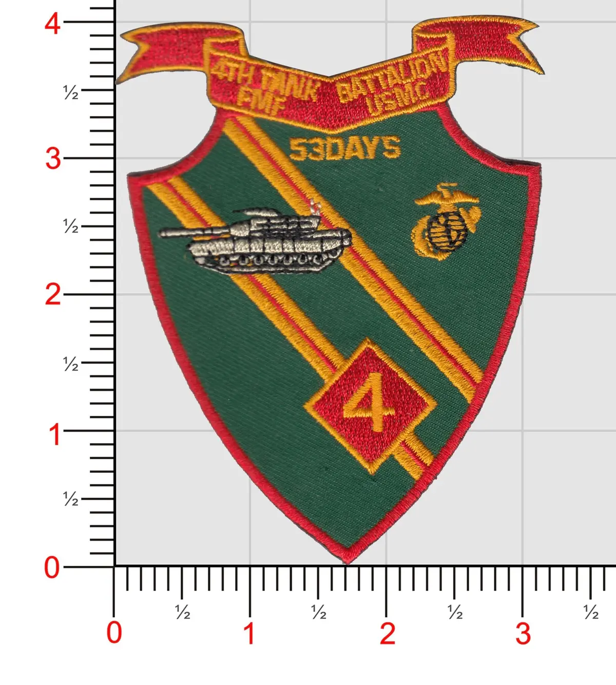 Officially Licensed Usmc Usmc 4Th Tank Bn Patch 1