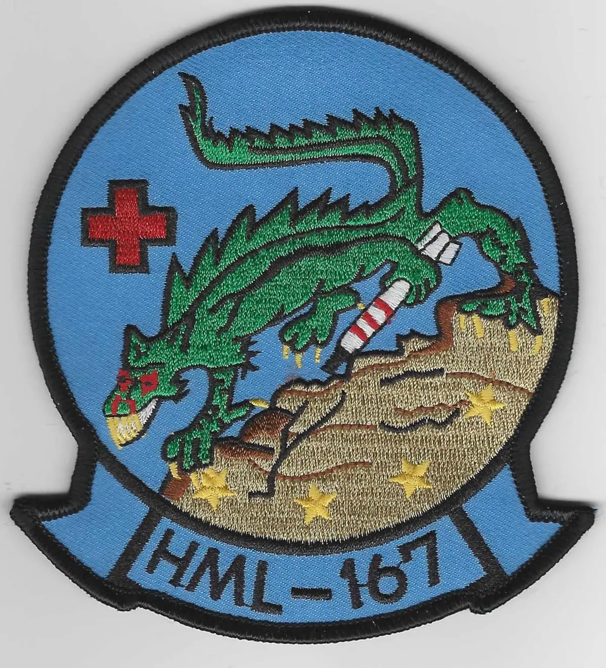 Officially Licensed Usmc Hml-167 Warriors 1969-Mid 80'S Patch 1